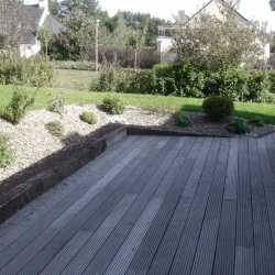 terrasse en bois exotique type Ipe avec vis inox apparentes