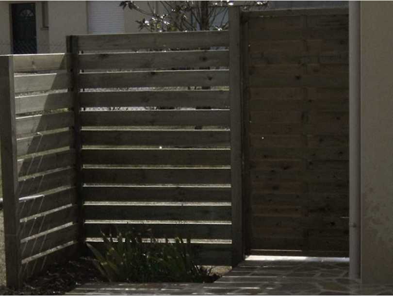 Brise vue sur mesure avec lame bois espace