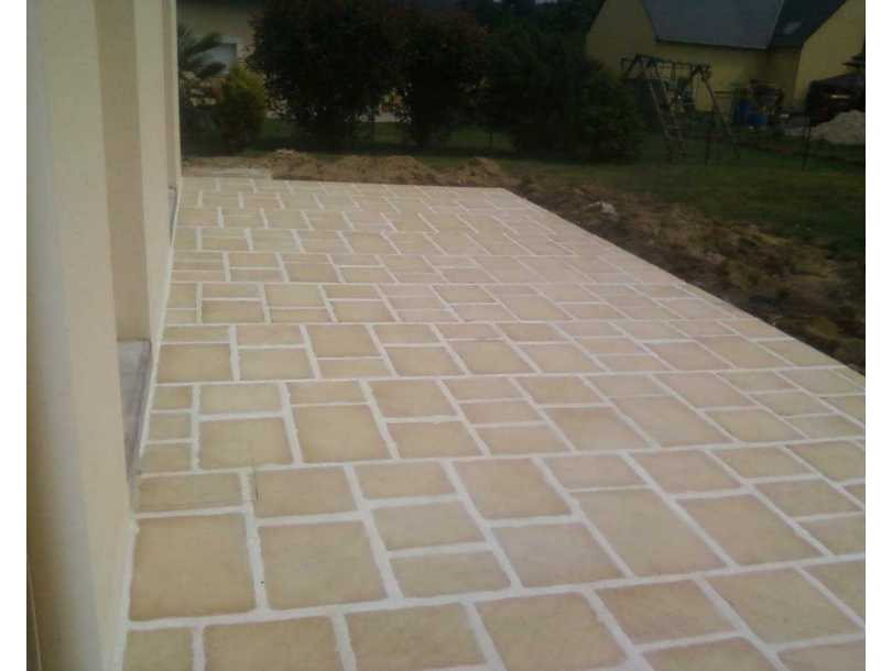 dallage opus romain en pierre reconstitu�